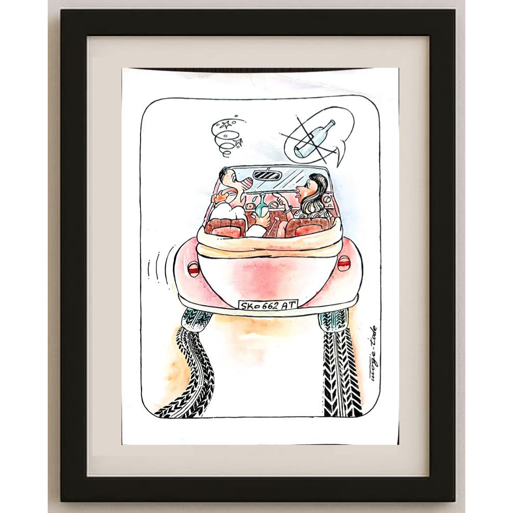Tode Blazevski 35x25cm Orijinal Karikatür BOD02027