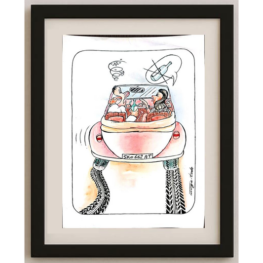 Tode Blazevski 35x25cm Orijinal Karikatür BOD02027
