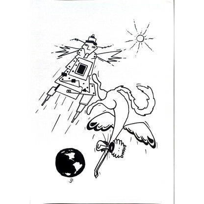 Unknown 43x30cm Orijinal Karikatür BOD02029