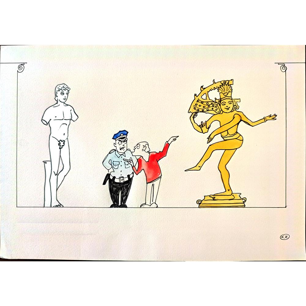 Kokus 29x21cm Orijinal Karikatür BOD02037