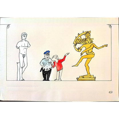 Kokus 29x21cm Orijinal Karikatür BOD02037