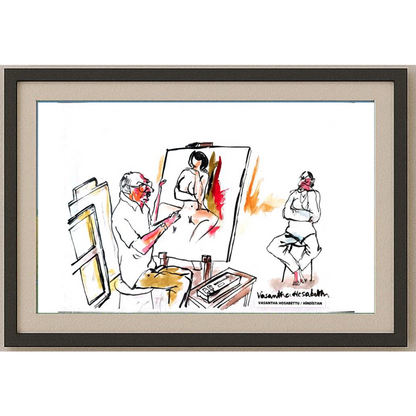 Vasantha Hosabettu 35x25cm Orijinal Karikatür BOD02038