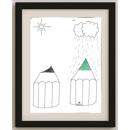 Mostafa Hossein Nia 35c25cm Orijinal Karikatür Tablo BOD02040