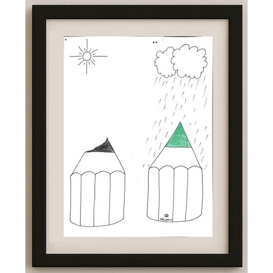 Mostafa Hossein Nia 35c25cm Orijinal Karikatür BOD02040