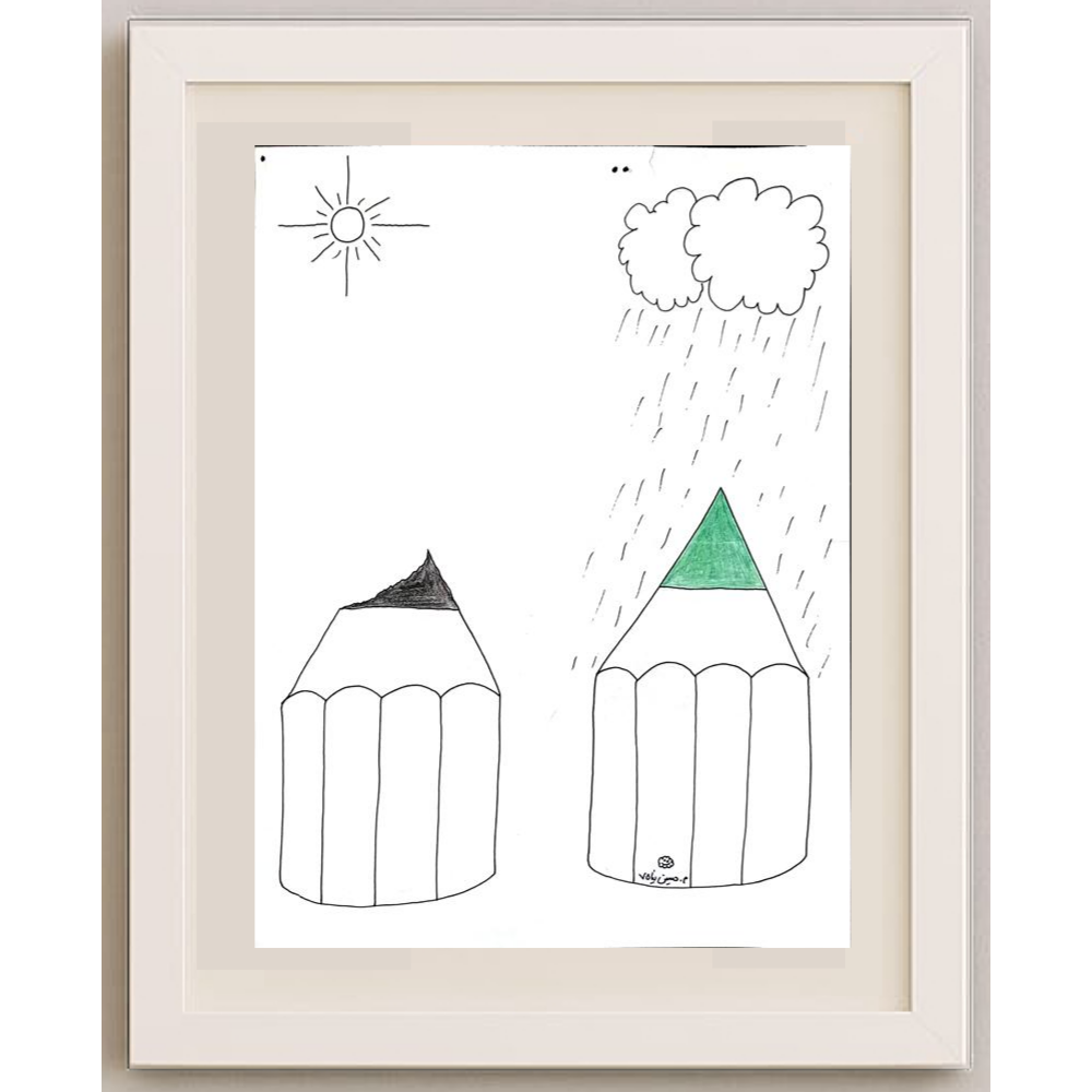 Mostafa Hossein Nia 35c25cm Orijinal Karikatür Tablo BOD02040