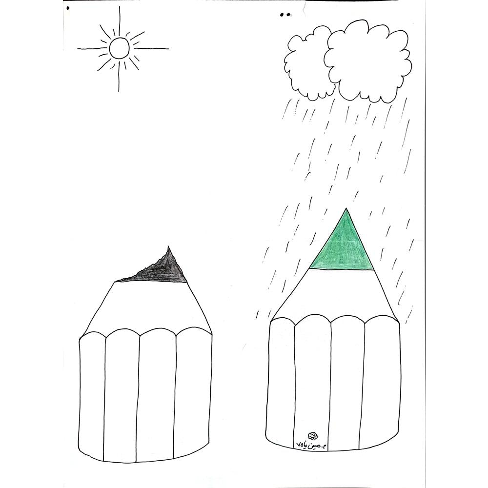 Mostafa Hossein Nia 35c25cm Orijinal Karikatür Tablo BOD02040
