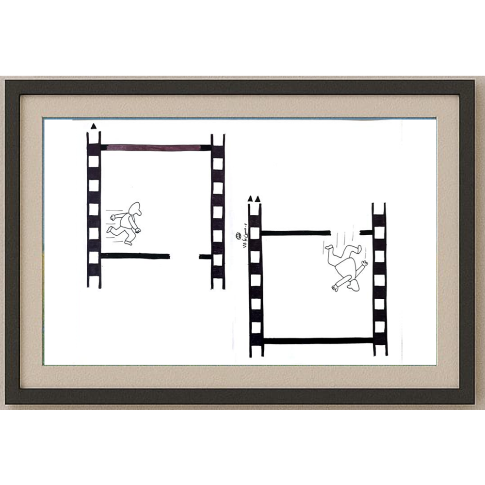 Mostafa Hossein Nia 35c25cm Orijinal Karikatür Tablo BOD02041