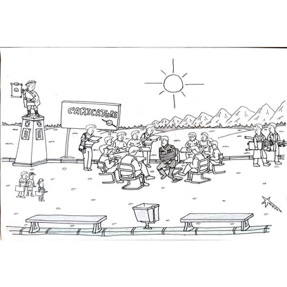Mahmood Reza Mohammad Poor 29x21cm Orijinal Karikatür BOD02052