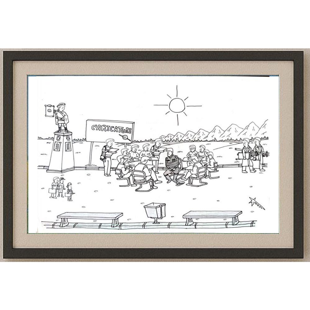 Mahmood Reza Mohammad Poor 29x21cm Orijinal Karikatür BOD02052