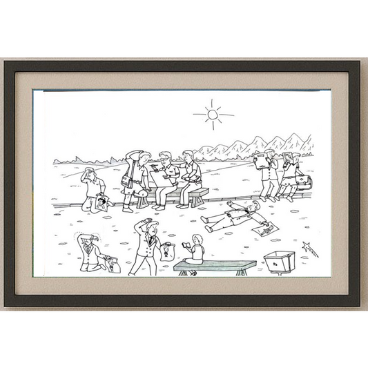 Mahmood Reza Mohammad Poor 29x21cm Orijinal Karikatür BOD02053