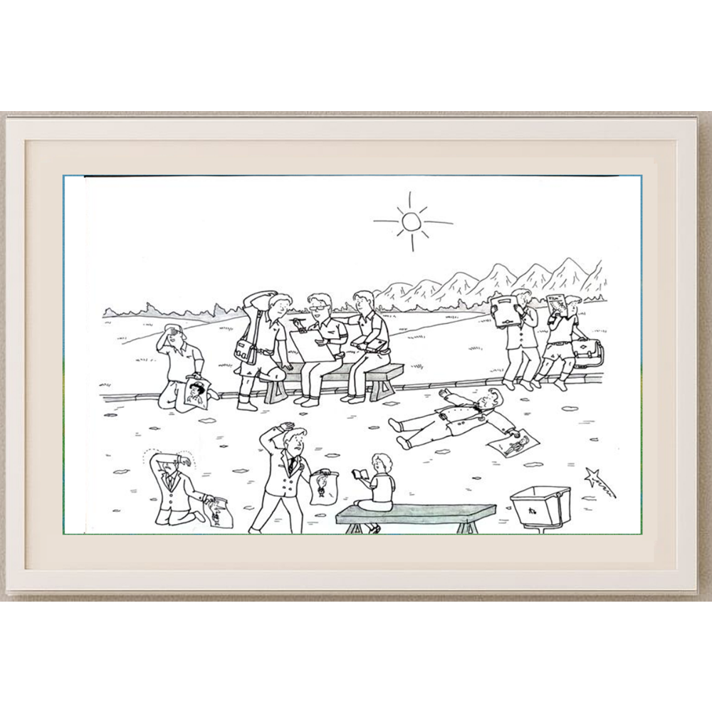Mahmood Reza Mohammad Poor 29x21cm Orijinal Karikatür BOD02053