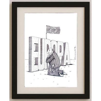 Zdzislaw Romanovski 29x21cm Orijinal Karikatür BOD02054