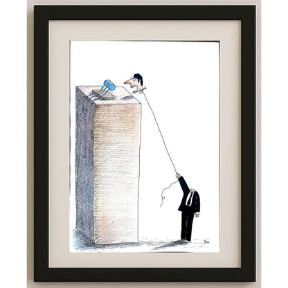 Masoud Ziaei Zardkhashosei 29x21cm Orijinal Karikatür BOD02057