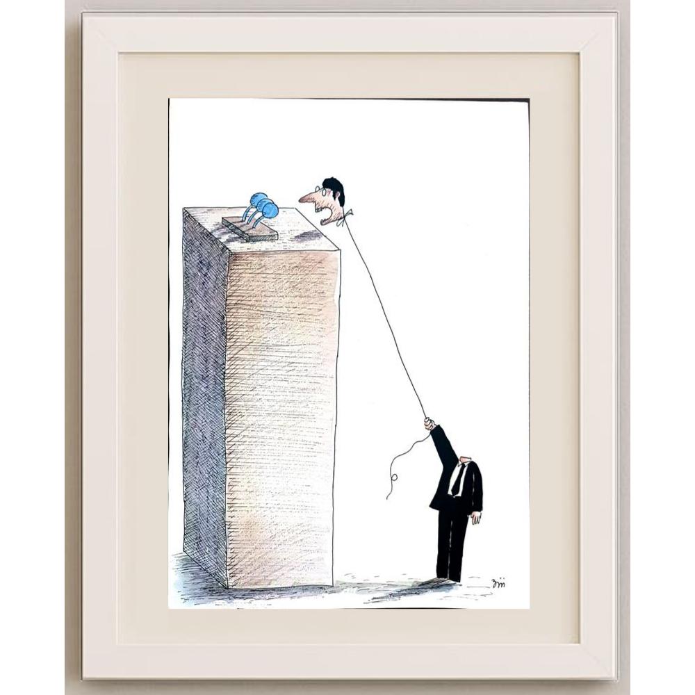 Masoud Ziaei Zardkhashosei 29x21cm Orijinal Karikatür BOD02057