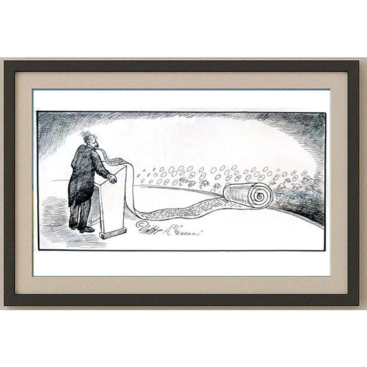 Ali Divandari 29x21cm Orijinal Karikatür BOD02058