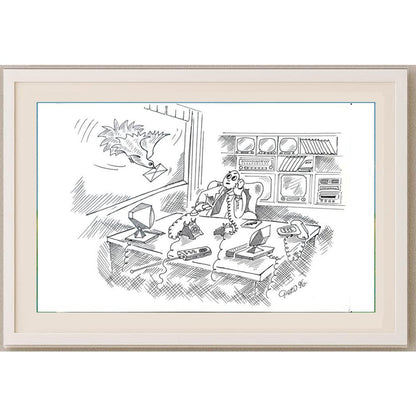 Ivica Pezo 29x21cm Orijinal Karikatür BOD02059