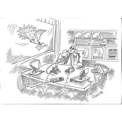 Ivica Pezo 29x21cm Orijinal Karikatür BOD02059