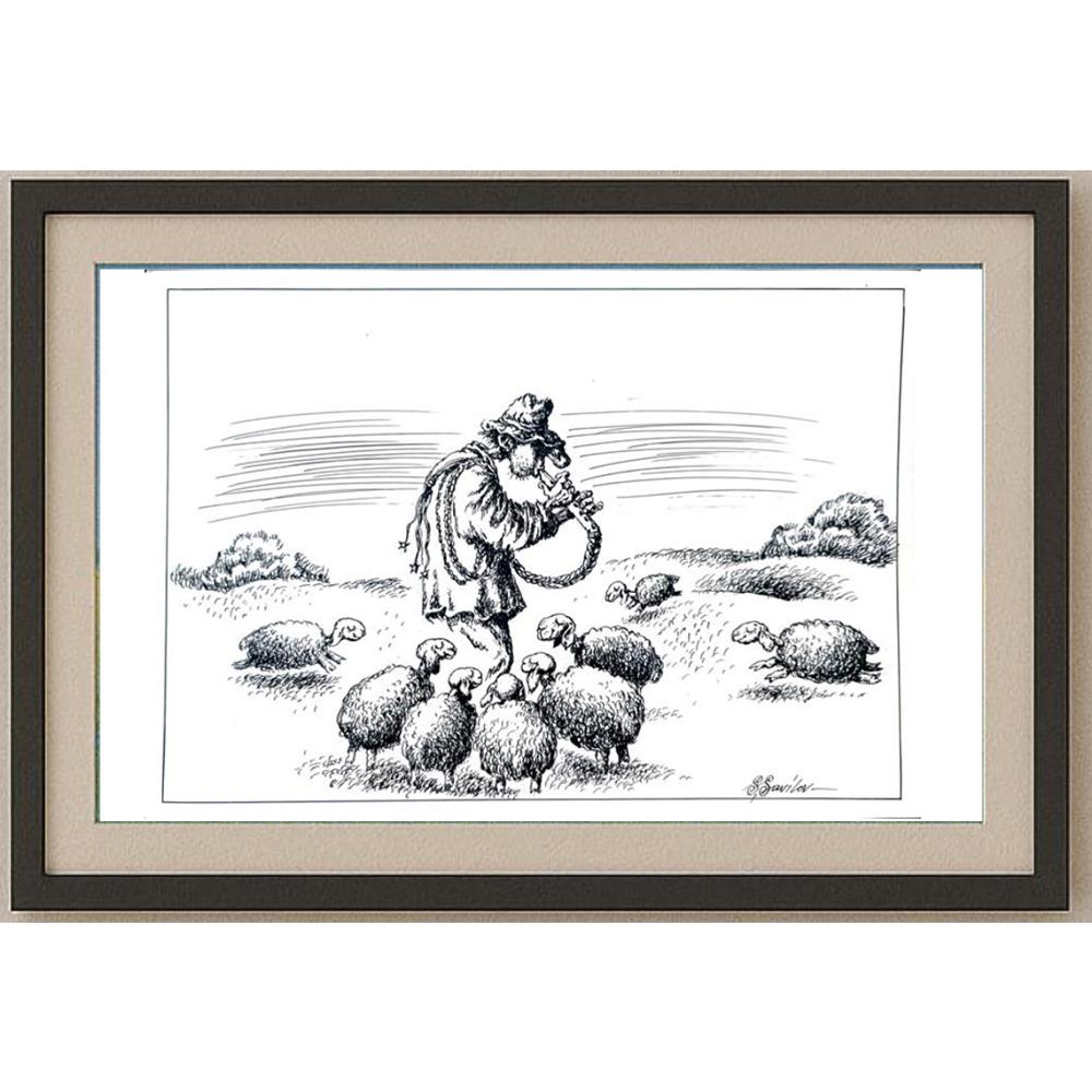 Sergey Savilov 29x21cm Orijinal Karikatür BOD02060