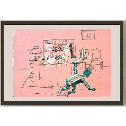 Victor Zujev 29x21cm Orijinal Karikatür BOD02064