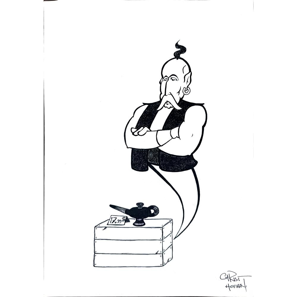 Chris Hovian 29x21cm Orijinal Karikatür BOD02065