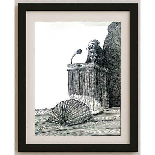 Zdzislaw Romanovski 32x21cm Orijinal Karikatür BOD02071