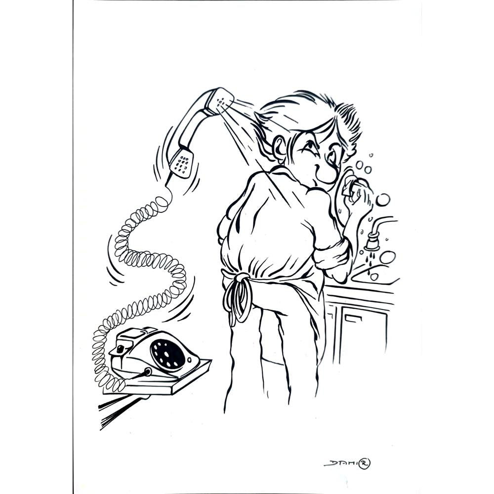 Damir Novak 29x21cm Orijinal Karikatür BOD02079