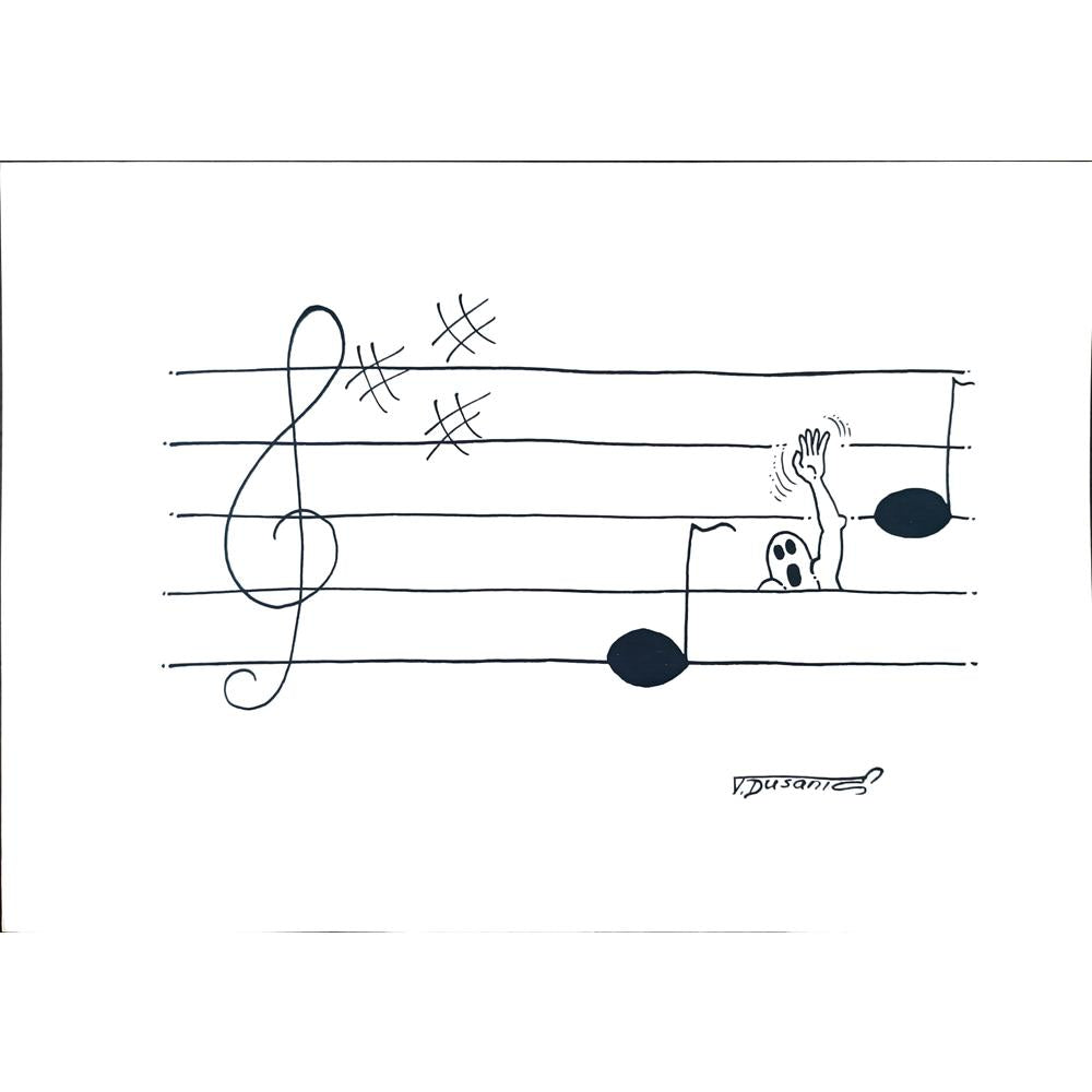 Tomislav Dusanic 29x21cm Orijinal Karikatür BOD02092