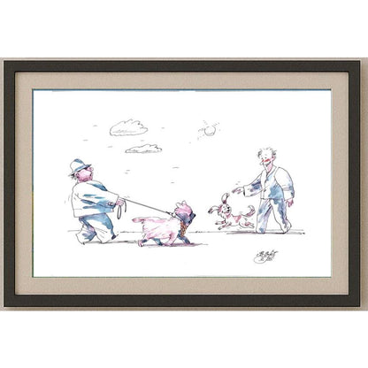 Victor Zujev 29x21cm Orijinal Karikatür BOD02096