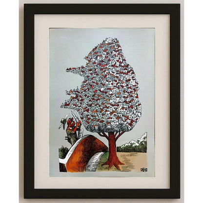 Dluhopolszky Laszle 29x21cm Orijinal Karikatür BOD02132