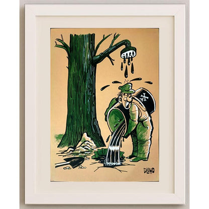 Dluhopolszky Laszle 29x21cm Orijinal Karikatür BOD02134