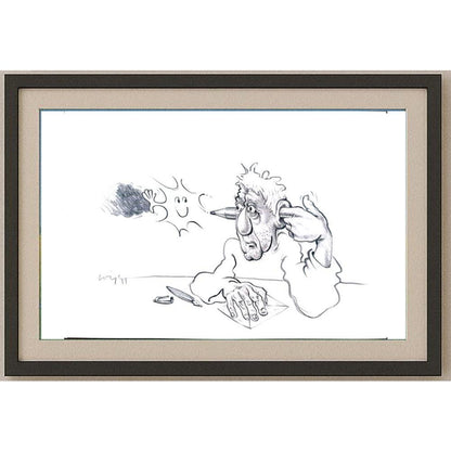 François Veldeman 29x21cm Orijinal Karikatür BOD02135