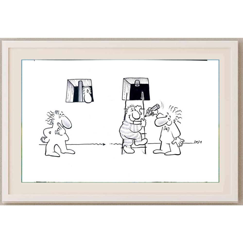 François Veldeman 29x21cm Orijinal Karikatür BOD02136