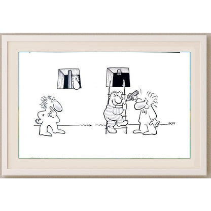 François Veldeman 29x21cm Orijinal Karikatür BOD02136