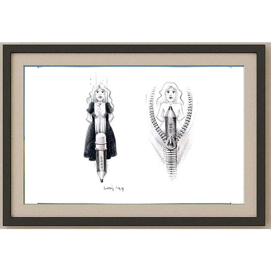 François Veldeman 29x21cm Orijinal Karikatür BOD02139