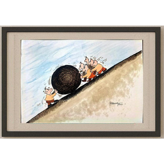 Kraupa Tomislav 29x21cm Orijinal Karikatür BOD02143