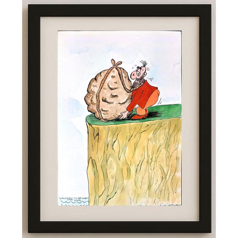 Kraupa Tomislav 29x21cm Orijinal Karikatür BOD02146