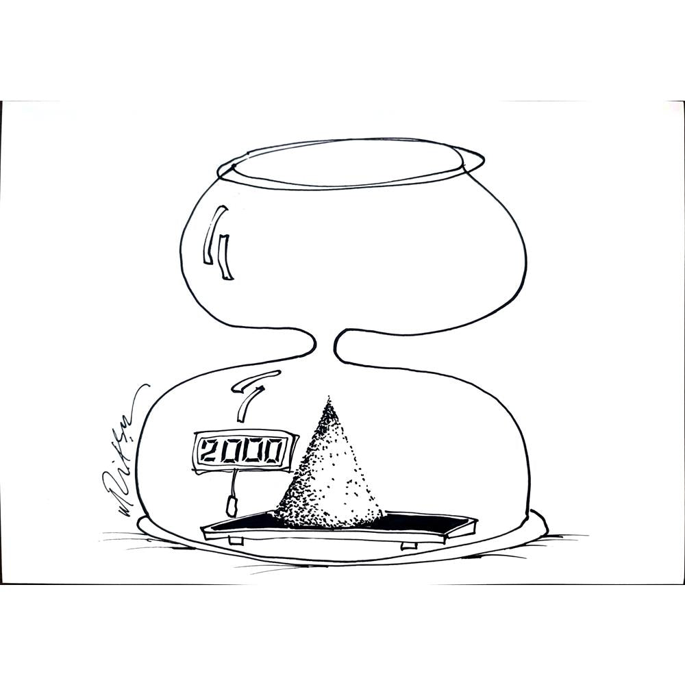 Gheorghita Ghinea Uriasu 29x21cm Orijinal Karikatür BOD02153