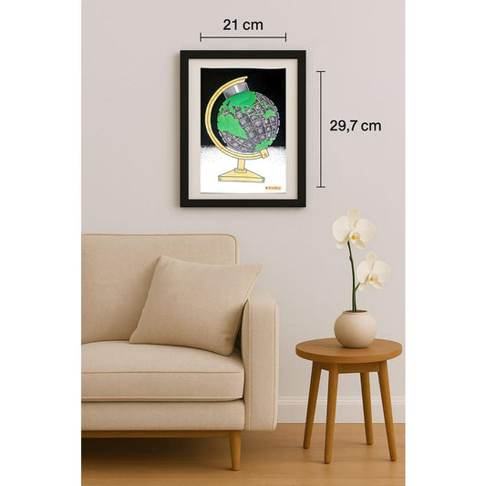Li Guangjun 29x21cm Orijinal Karikatür BOD02155