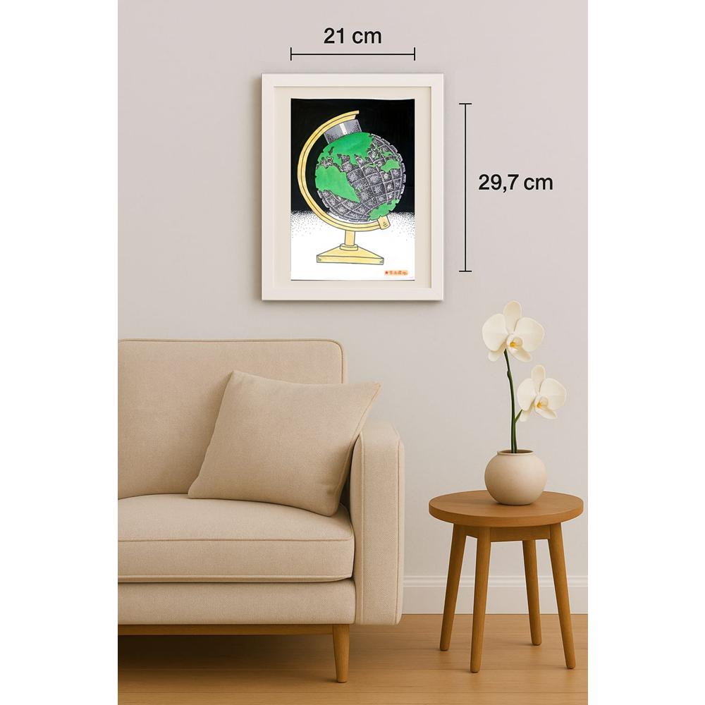 Li Guangjun 29x21cm Orijinal Karikatür BOD02155