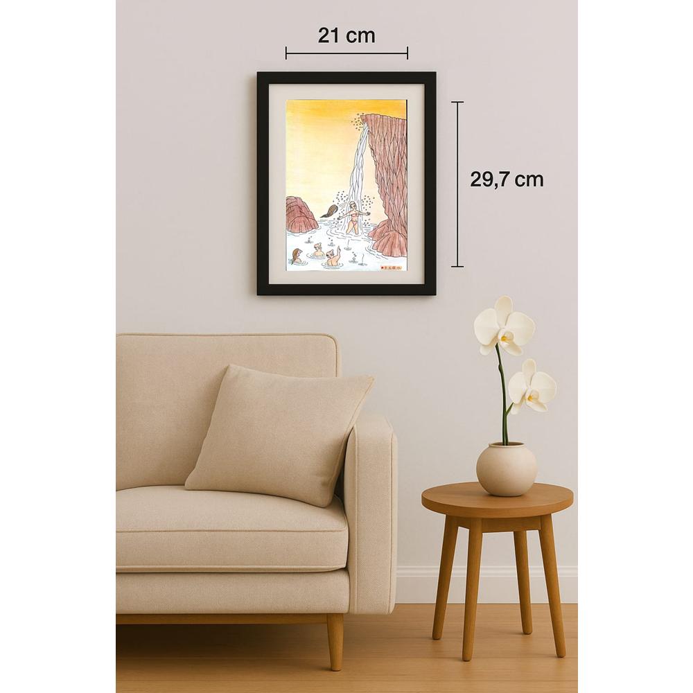 Li Guangjun 29x21cm Orijinal Karikatür BOD02157