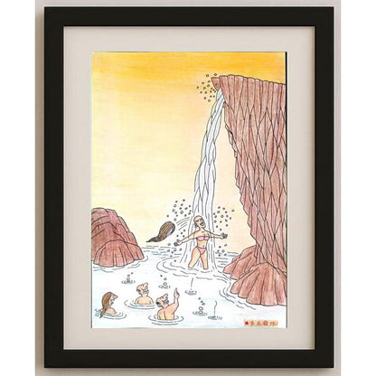 Li Guangjun 29x21cm Orijinal Karikatür BOD02157