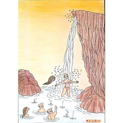 Li Guangjun 29x21cm Orijinal Karikatür BOD02157