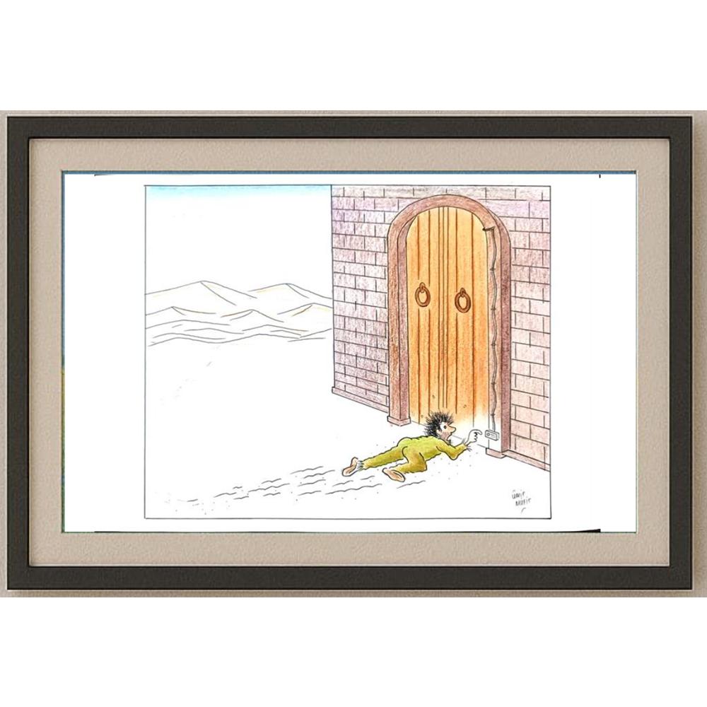Ümit Müfit Dinçay 29x21cm Orijinal Karikatür BOD02160