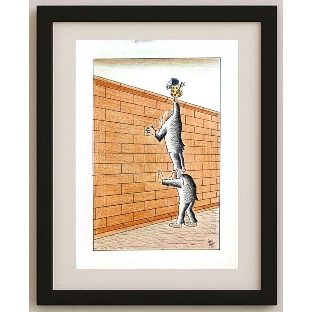 Ümit Müfit Dinçay 29x21cm Orijinal Karikatür BOD02162