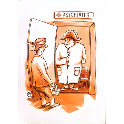 Gennady Chegodayev 29x21cm Orijinal Karikatür BOD02165