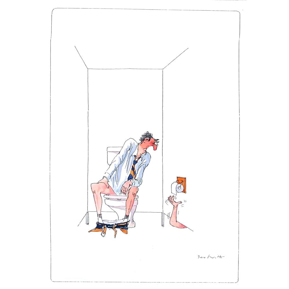 Bert Witte 29x21cm Orijinal Karikatür BOD02170