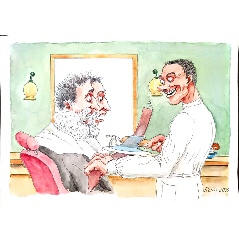 Romanov Vladimir 29x21cm Orijinal Karikatür BOD02172