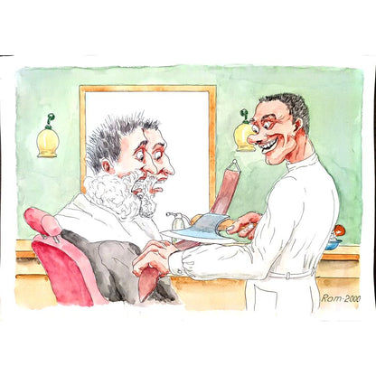 Romanov Vladimir 29x21cm Orijinal Karikatür BOD02172