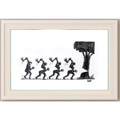 Dluhopolszky Laszle 29x21cm Orijinal Karikatür BOD02175