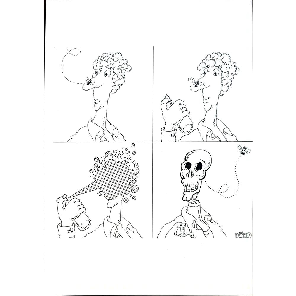 Dluhopolszky Laszle 29x21cm Orijinal Karikatür BOD02176